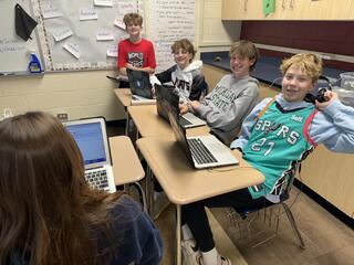 students at hour of code