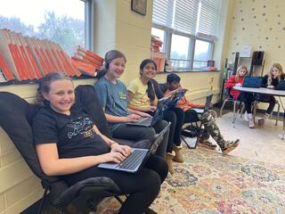 students at hour of code